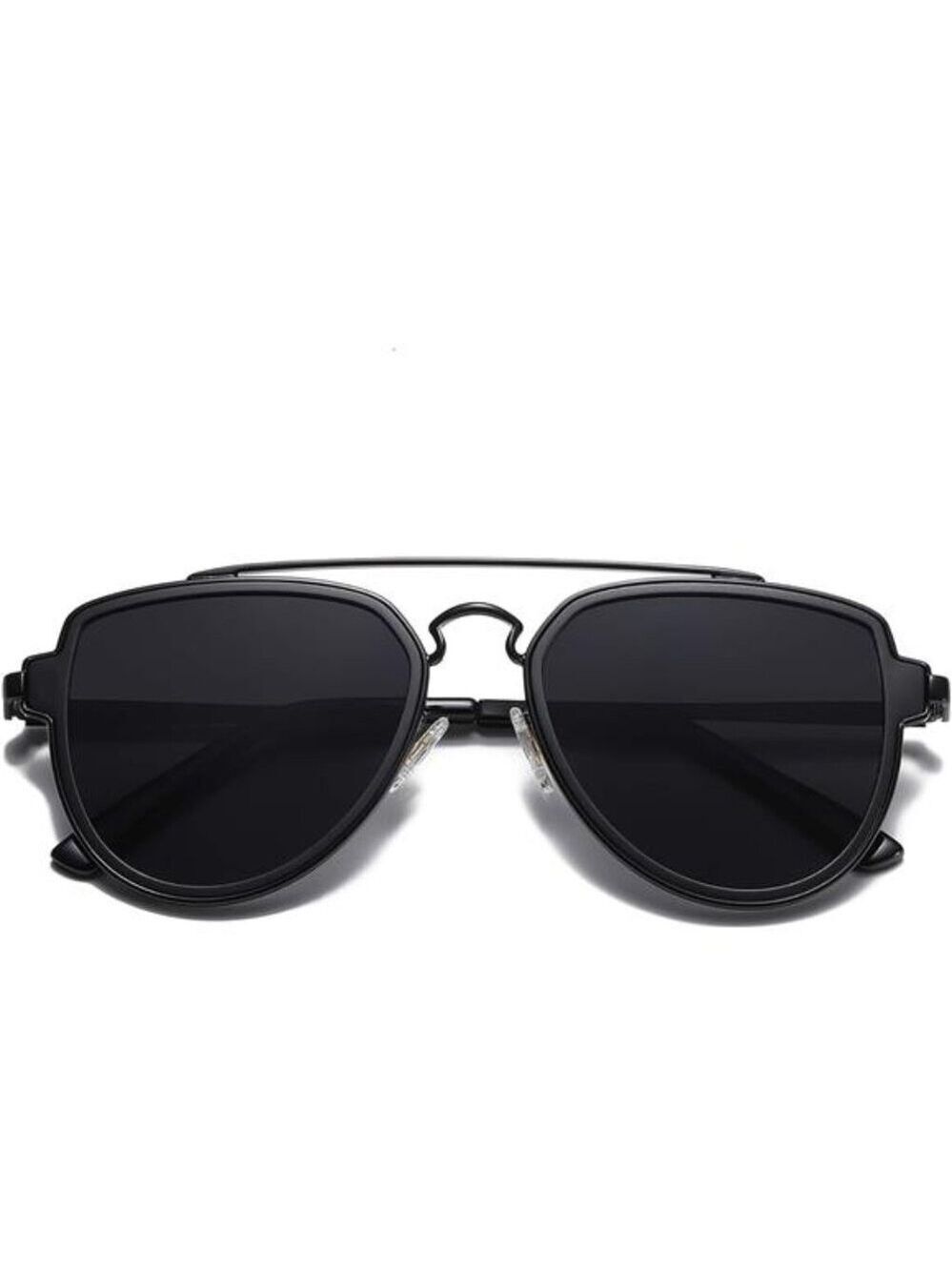 Retro Aviator Polarized Sunglasses Men Women Mirrored Lens UV400 Double Bridge
